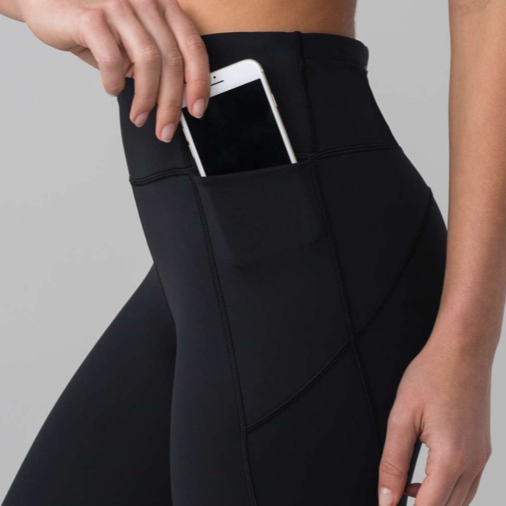 (Sold) Lululemon final lap crop 23” black nulux - Picture 2 of 13